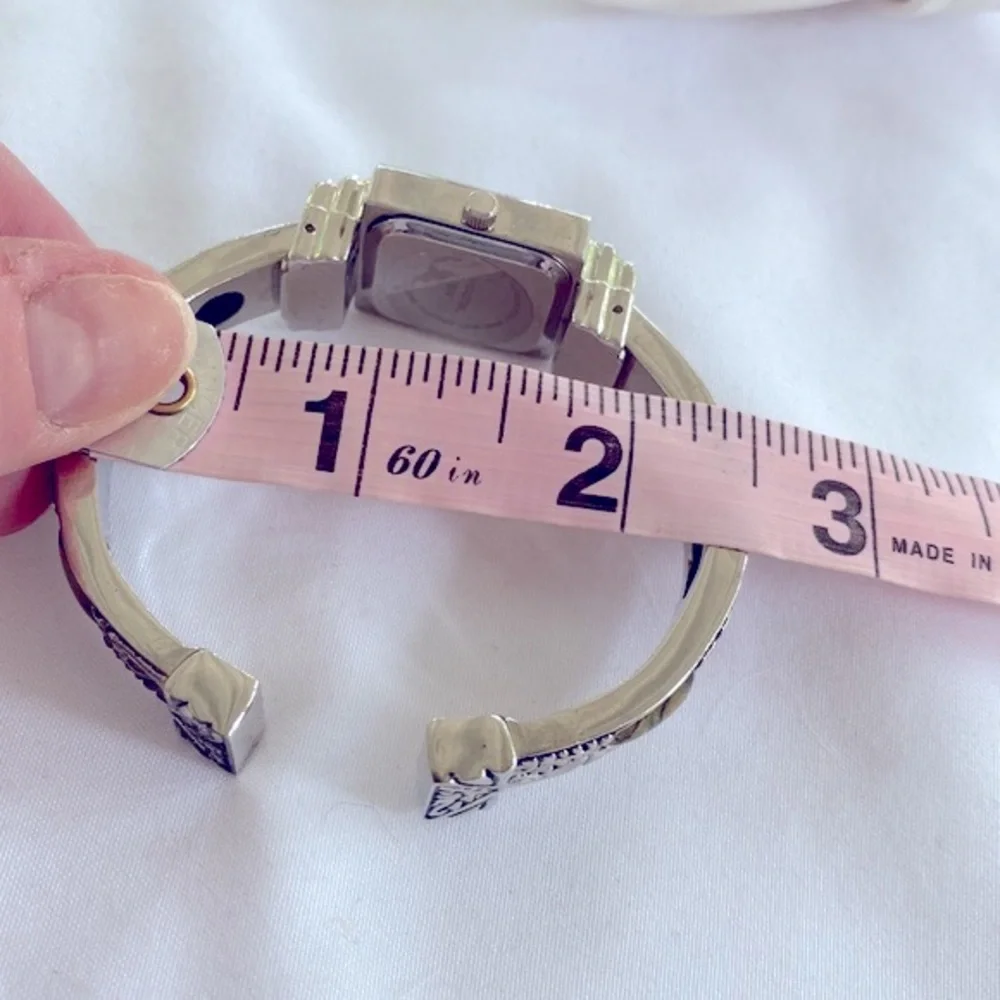 Working! Vivani Abalone Dainty Cuff Bracelet Watch